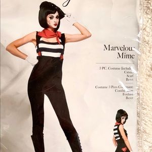 Marvelous Mime Halloween Costume Brand New
